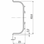 Preview: Griffmulde Horizontal, L: 5000 mm, E6/EV1, C-Profil